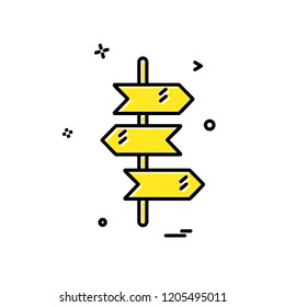 Direction board icon design vector