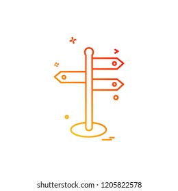 Direction board icon design vector