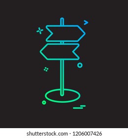 Direction board icon design vector