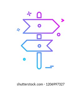 Direction board icon design vector