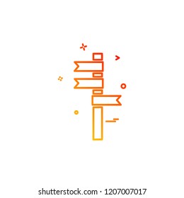 Direction board icon design vector