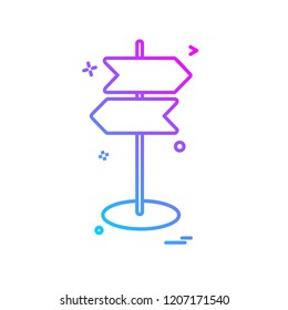 Direction board icon design vector
