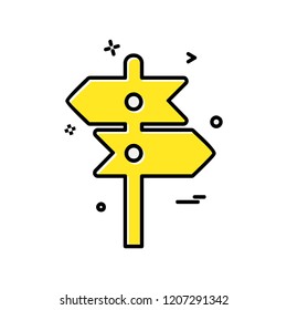 Direction board icon design vector