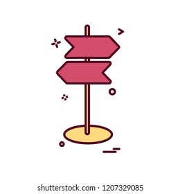 Direction board icon design vector
