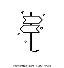 Direction board icon design vector
