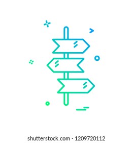 Direction board icon design vector