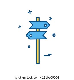 Direction board icon design vector
