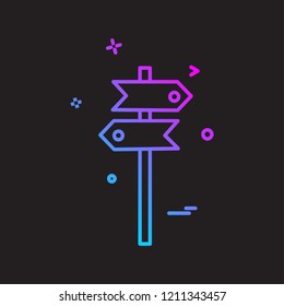 Direction board icon design vector