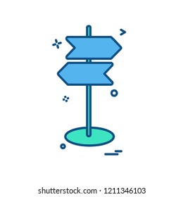 Direction board icon design vector