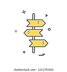 Direction board icon design vector