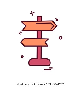 Direction board icon design vector