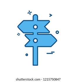 Direction board icon design vector