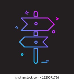 Direction board icon design vector