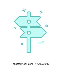 Direction board icon design vector