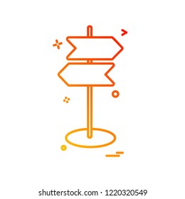 Direction board icon design vector