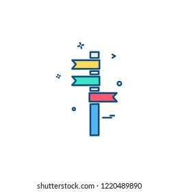 Direction board icon design vector