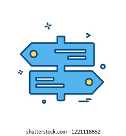Direction board icon design vector