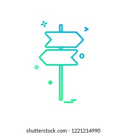 Direction board icon design vector