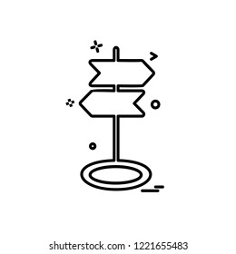 Direction board icon design vector