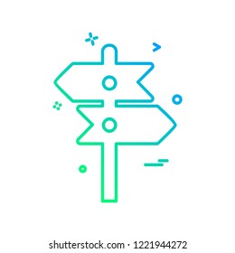 Direction board icon design vector