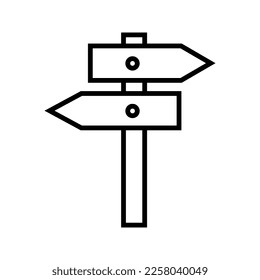 Direction Board icon vector image. Can also be used for Physical Fitness. Suitable for mobile apps, web apps and print media.