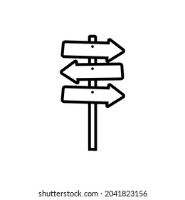 Direction board icon vector set. pointer illustration sign collection. route symbol.