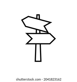 Direction board icon vector set. pointer illustration sign collection. route symbol.