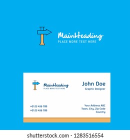 Direction board  logo Design with business card template. Elegant corporate identity. - Vector