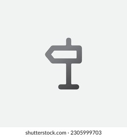 Direction Board Symbol Icon Vector Illustration