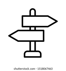 direction board thin line vector icon