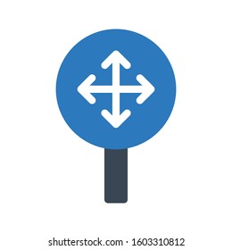 direction board vector glyph color icon 