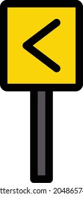 icono de color de línea vector de tarjeta de dirección