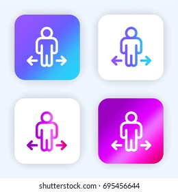 Direction bright purple and blue gradient app icon