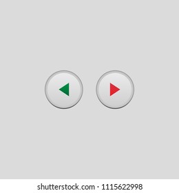 Direction buttons colored icon. Element of player buttons for mobile concept and web apps. Detailed Direction buttons icon can be used for web and mobile. Premium icon on gray background