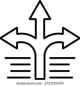 Direction Choice Outline Icon Decision