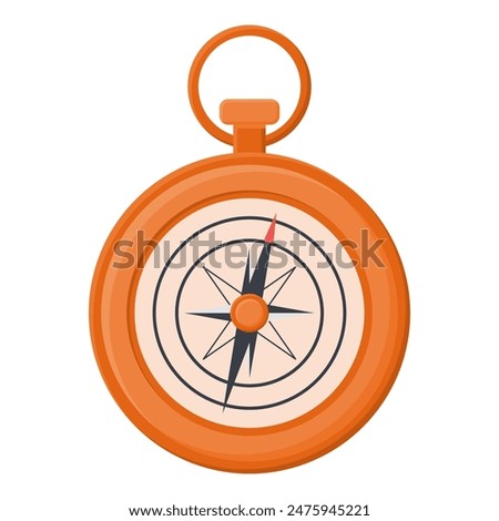 Direction Compass Icon. Adventure Assistant Compass Illustration. Long Travel Routes.