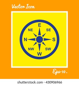 Direction Compass Icon. Eps-10.