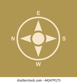 Direction Compass Icon. Eps-10.