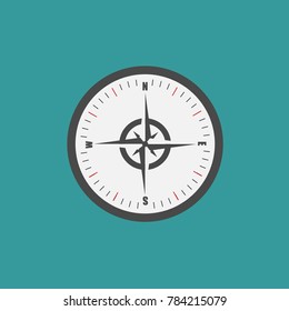 direction compass north east west and south directions for tourism and camping blue background