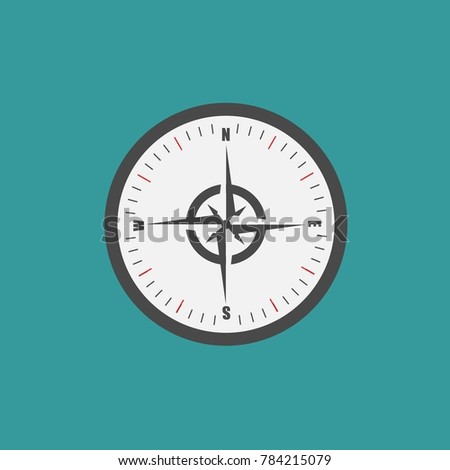 direction compass north east west and south directions for tourism and camping blue background