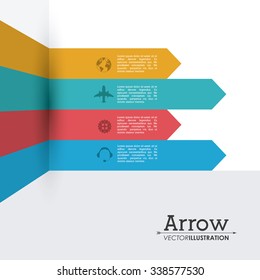 Direction concept with arrow design, vector illustration 10 eps graphic.