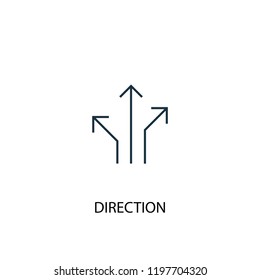 direction concept line icon. Simple element illustration. direction concept outline symbol design. Can be used for web and mobile UI/UX
