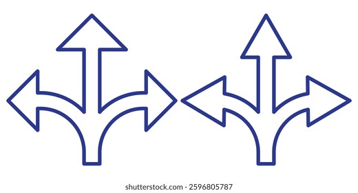 direction concept line icon. Simple element illustration. direction concept outline symbol design.