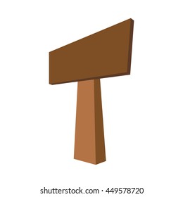 Direction concept represented by road sign of wood icon. Isolated and flat illustration 