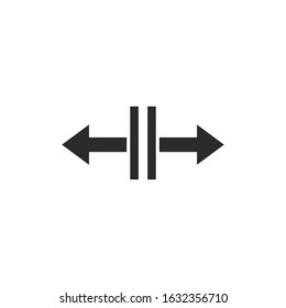 Direction cross arrows Icon template color editable. signpost symbol vector sign isolated for graphic and web design.