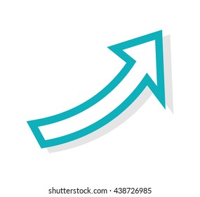 Direction design. white and blue arrow icon. vector graphic