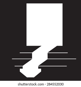 Direction For the Entrance and Exit, Input and Output. Arrow Indicates the Direction of Move. Vector Illustration