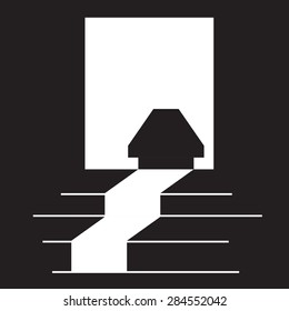 Direction For the Entrance and Exit, Input and Output. Arrow Indicates the Direction of Move. Vector Illustration