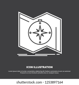 Direction, explore, map, navigate, navigation Icon. glyph vector symbol for UI and UX, website or mobile application