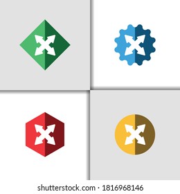 plantilla de conjunto de iconos de color plano de dirección